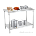 Steel Working Table Stainless Steel Two Layer WorkingTable Manufactory